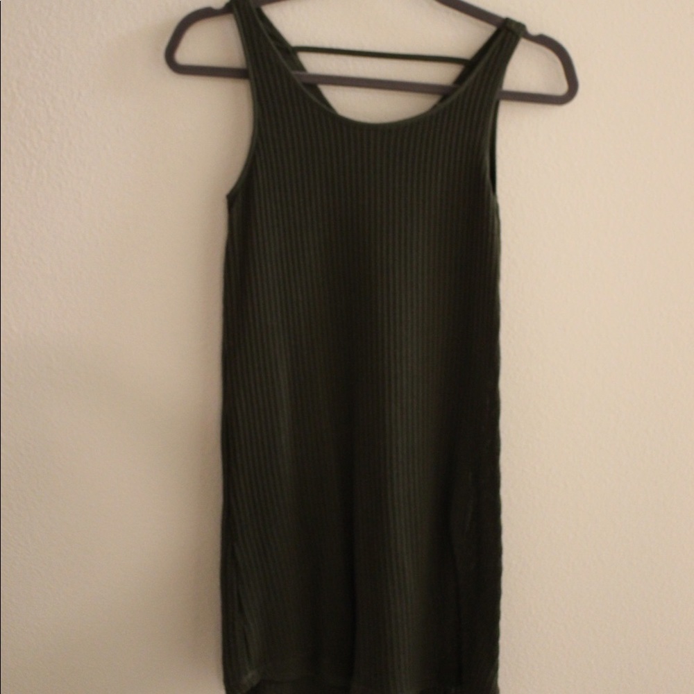DARK GREEN KNIT DRESS